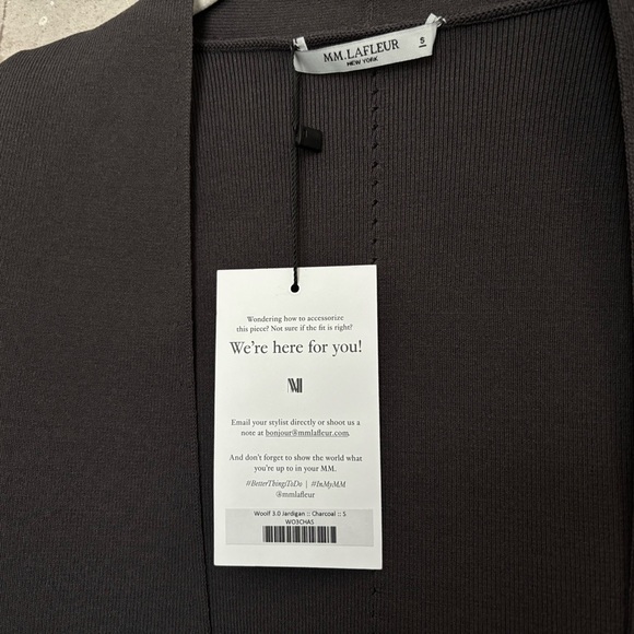 MM LaFleur the Woolf 3.0 Jardigan, Charcoal - Picture 3 of 4